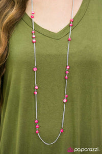 Paparazzi "Rocky Falls" Pink Necklace & Earring Set Paparazzi Jewelry