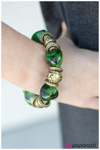 Paparazzi "Rock Your World - Green" bracelet Paparazzi Jewelry