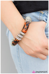 Paparazzi "Rocky Road - Orange" bracelet Paparazzi Jewelry