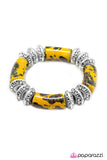 Paparazzi "Rocky Road - Yellow" bracelet Paparazzi Jewelry