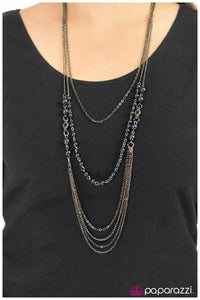 Paparazzi "Rodeo Drive" Blue Necklace & Earring Set Paparazzi Jewelry