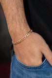 Paparazzi "Roll Call" Gold Mens Bracelet Unisex Paparazzi Jewelry