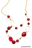 Paparazzi "Rolling Stones - Red" necklace Paparazzi Jewelry