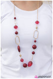 Paparazzi "Rolling Stones - Red" necklace Paparazzi Jewelry