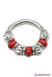 Paparazzi "Roll Up Your Sleeves - Red" bracelet Paparazzi Jewelry