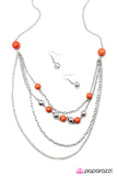Paparazzi "Roman Holiday" Orange Necklace & Earring Set Paparazzi Jewelry