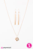 Paparazzi "Romeo Meets Juliet" Gold Necklace & Earring Set Paparazzi Jewelry