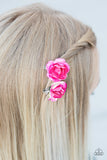 Paparazzi "Rose Garden Glam" Pink Hair Clip Paparazzi Jewelry