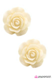 Paparazzi "Rose Garden - White" earring Paparazzi Jewelry
