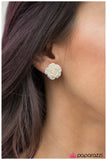 Paparazzi "Rose Garden - White" earring Paparazzi Jewelry