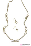 Paparazzi "Round Em Up" Brass Necklace & Earring Set Paparazzi Jewelry