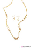 Paparazzi "Round Em Up" Gold Necklace & Earring Set Paparazzi Jewelry