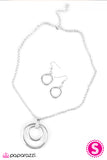 Paparazzi "ROUND For Glory" Silver Necklace & Earring Set Paparazzi Jewelry