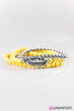 Paparazzi "Round The FLOCK - Yellow" bracelet Paparazzi Jewelry