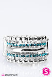 Paparazzi "Row After Row - Blue" ring Paparazzi Jewelry