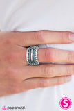 Paparazzi "Row After Row - Blue" ring Paparazzi Jewelry