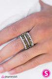 Paparazzi "Row After Row - Green" ring Paparazzi Jewelry