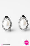 Paparazzi "Royal QUEEN-dom - White" earring Paparazzi Jewelry