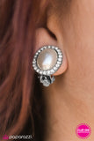 Paparazzi "Royal QUEEN-dom - White" earring Paparazzi Jewelry