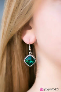 Paparazzi "Royal Treasure" Green Earrings Paparazzi Jewelry