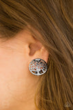 Paparazzi "Royal TREE-tment - Silver Clip-On" earring Paparazzi Jewelry
