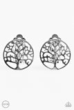 Paparazzi "Royal TREE-tment - Silver Clip-On" earring Paparazzi Jewelry