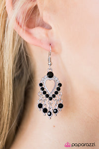 Paparazzi "Ruler Of My Heart" Black Earrings Paparazzi Jewelry