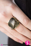 Paparazzi "Rules Were Made To Be Broken - Brass" ring Paparazzi Jewelry