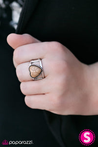 Paparazzi "Rule With Your Heart" Brown Ring Paparazzi Jewelry