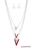 Paparazzi "Run Like The Wind" Red Necklace & Earring Set Paparazzi Jewelry