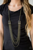 Paparazzi "Running With Wolves - Brass" necklace Paparazzi Jewelry