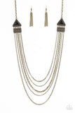 Paparazzi "Running With Wolves - Brass" necklace Paparazzi Jewelry