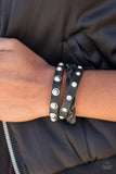 Paparazzi "Runway Rave" Black Wrap Bracelet Paparazzi Jewelry