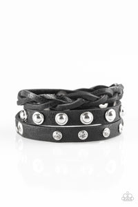 Paparazzi "Runway Rave" Black Wrap Bracelet Paparazzi Jewelry