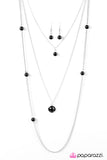 Paparazzi "Runway Shine" Black Necklace & Earring Set Paparazzi Jewelry