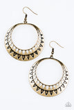 Paparazzi "Rustic Rays - Brass" earring Paparazzi Jewelry