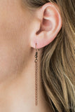Paparazzi "I Am Brave" Copper Pendant Engraved Necklace & Earring Set Paparazzi Jewelry