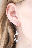 Paparazzi "Superior Sparkle" WHITE Earrings Paparazzi Jewelry