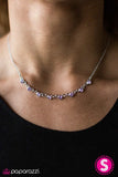 Paparazzi "Stay Sparkly" Purple Rhinestone Silver Tone Necklace & Earring Set Paparazzi Jewelry