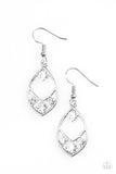 Paparazzi "Superior Sparkle" WHITE Earrings Paparazzi Jewelry