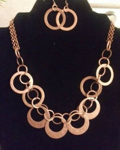 Paparazzi "In Full Orbit" Copper Necklace & Earring Set Paparazzi Jewelry