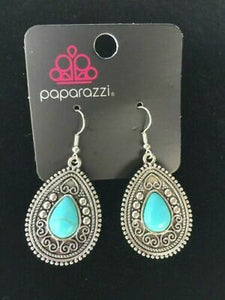 Paparazzi "Desert Nirvana" Blue Earrings Paparazzi Jewelry