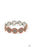 Paparazzi "Bohemian Flowerbed" Orange Bracelet Paparazzi Jewelry