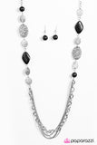 Paparazzi "Saloon Style" Black Necklace & Earring Set Paparazzi Jewelry