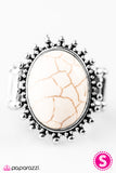 Paparazzi "Sandstone Mountains - White" ring Paparazzi Jewelry