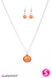 Paparazzi "Sandstone Sunsets" Orange Necklace & Earring Set Paparazzi Jewelry