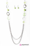 Paparazzi "Sassy and Glassy - Green" necklace Paparazzi Jewelry