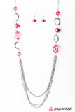 Paparazzi "Sassy and Glassy - Pink" necklace Paparazzi Jewelry