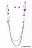 Paparazzi "Sassy and Glassy" Purple Necklace & Earring Set Paparazzi Jewelry