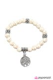 Paparazzi "Save A Tree - White" bracelet Paparazzi Jewelry